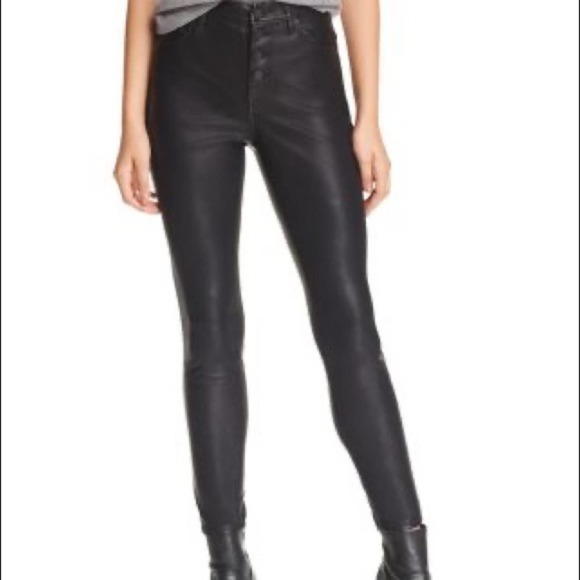 BlankNYC Faux Leather Exposed Button Fly Pants NEW - Picture 1 of 16